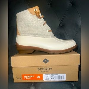 Sperry Syren Gulf Duck Boot Women Size 8 Off White